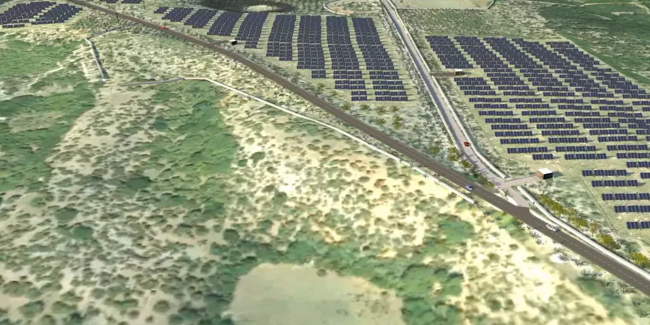 Vizualizacija SE Cres na otoku Cresu (izvornik: HEP)

• SE Cres, sunčane elektrane, HEP