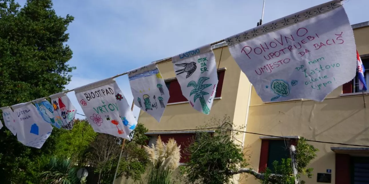 Radionice s djecom na temu postupanja s otpadom (izvornik: Zeleni klik!)

• gospodarenje otpadom