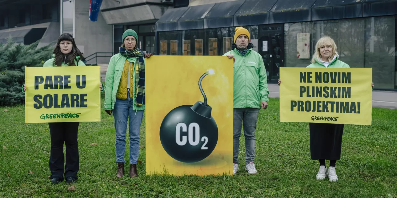 Greenpeace, prosvjed protiv novog NECP-a, 2024. 