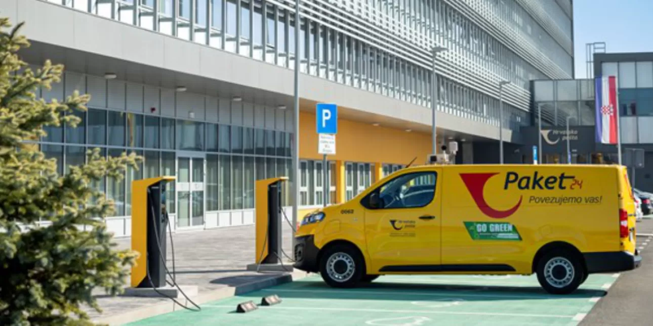 Hrvatska pošta električna vozila (izvornik: Hrvatska pošta, travanj 2025.) • Hrvatska pošta, električna vozila