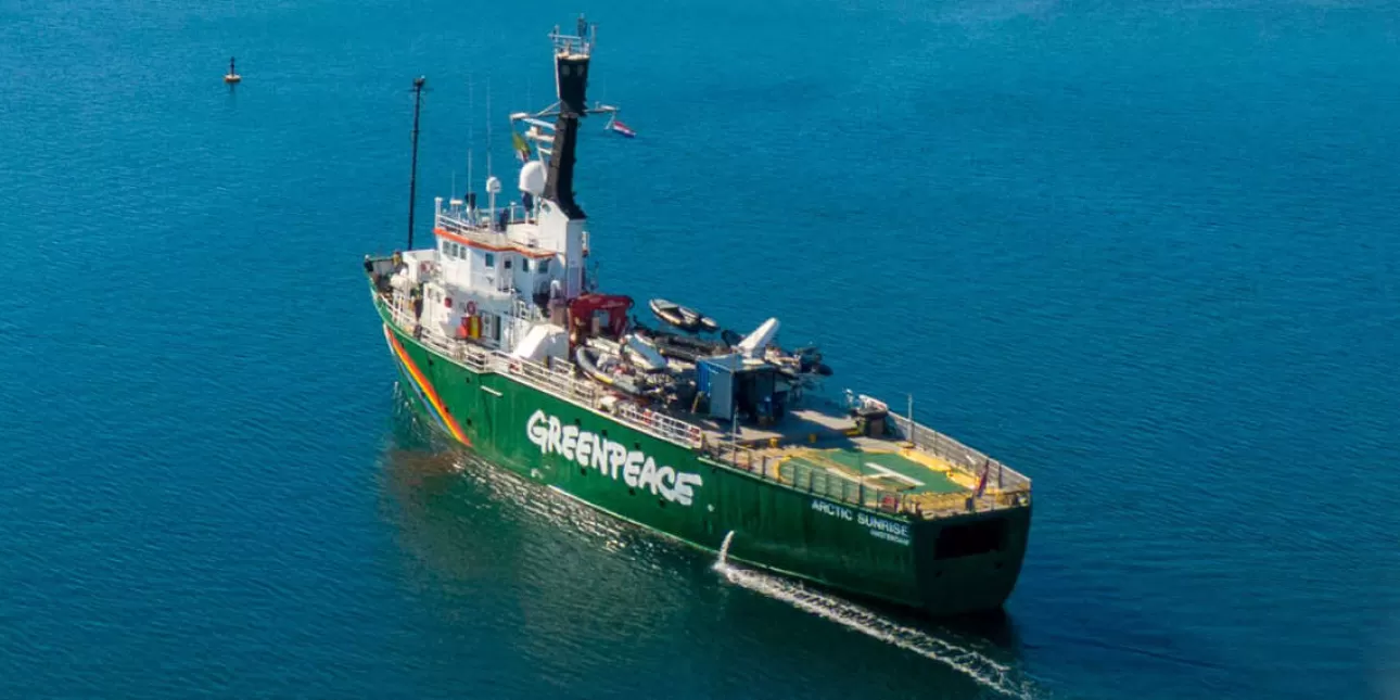 Greenpeaceov brod Arctic Sunrise (izvornik: Greenpeace, lipanj 2025.) • Greenpeace, brod, Arctic Sunrise