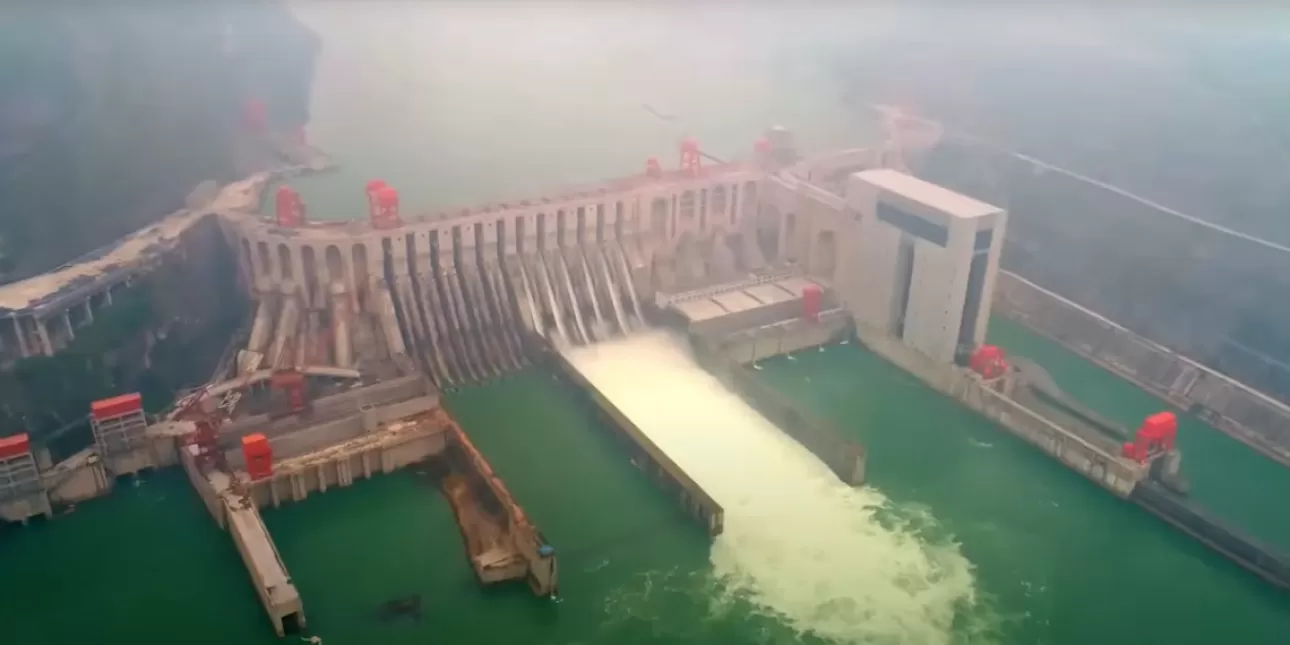 Kina hidroelektrana (foto: YouTube, srpanj 2025.) • Kina, hidroelektrane
