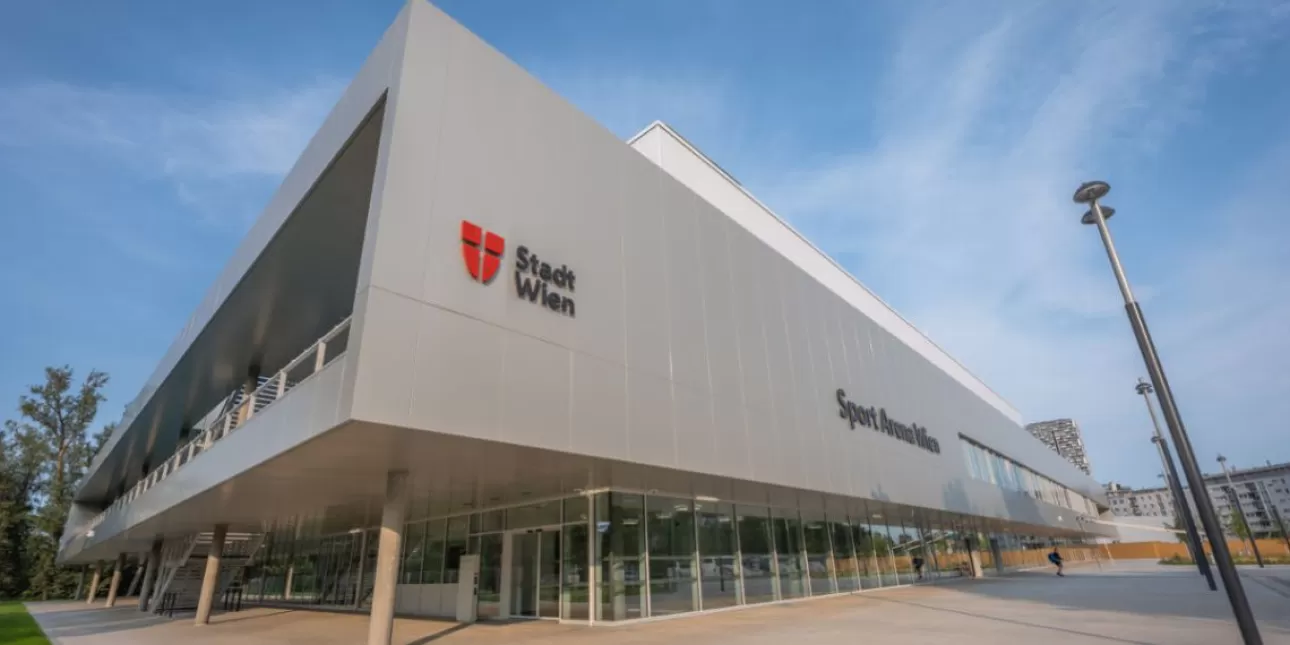 Sport Arena Wien (foto: Grad Beč, rujan 2025.) • Sport Arena Wien, Beč, sportska dvorana, energetska održivost