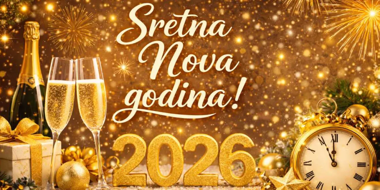 Sretna Nova godina (foto: Open AI, prosinac 2025.) • Sretna Nova godina