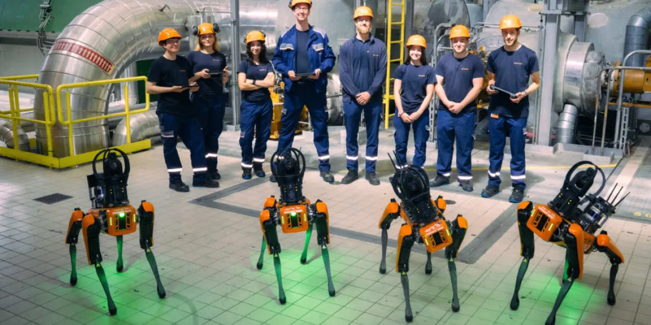 Robotski psi u Wien Energie (foto: Wien Energie, veljača 2026.) • robotski psi, roboti, Wien Energie, Beč