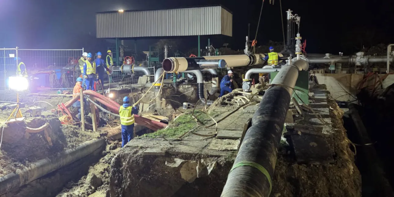 Radovi na prespoju plinovoda Zabok - Lučko (izvornik: Plinacro) • Plinacro, plinovod, Zabok, Lučko