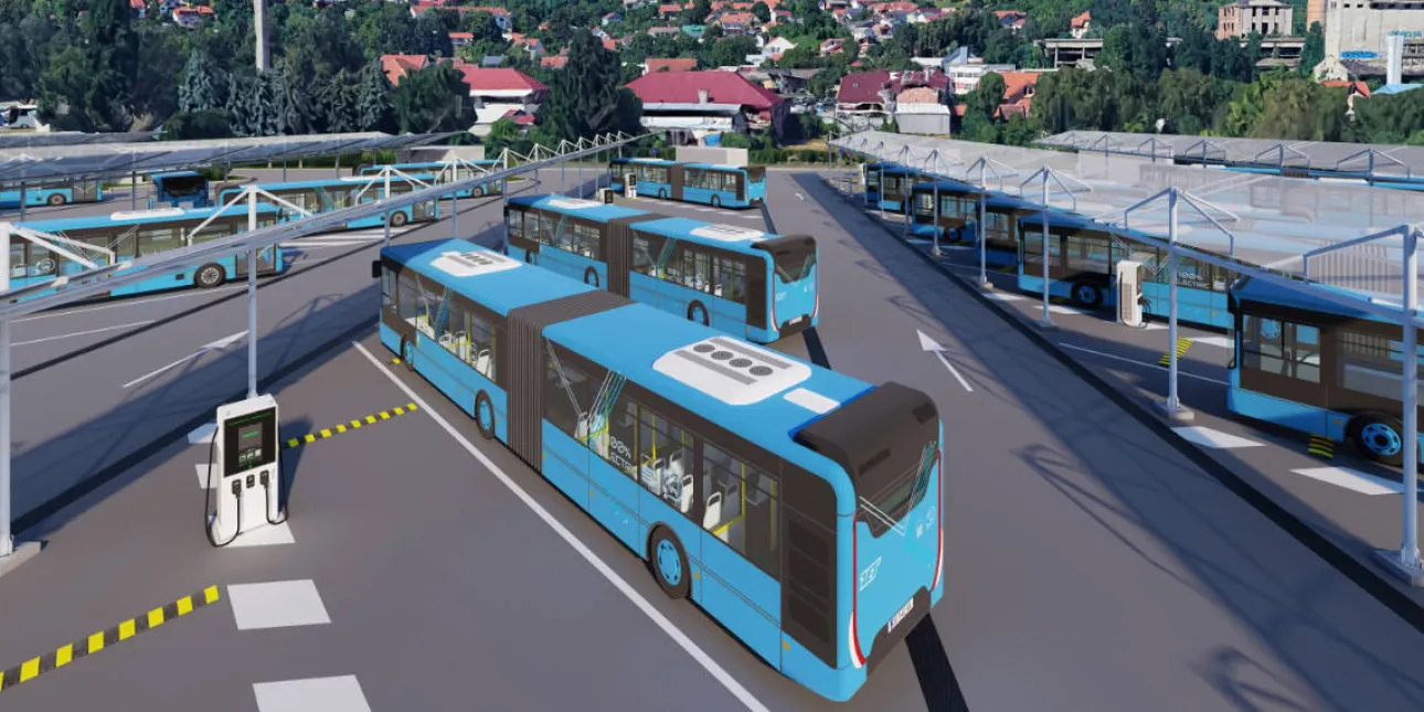ZET punionica električnih autobusa Podsused render (foto: Grad Zagreb, ožujak 2026.) • ZET, punionica, električni autobusi