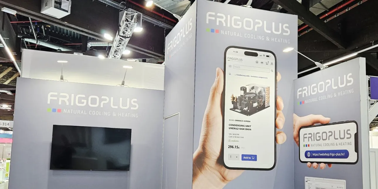 Izložbeni prostor Frigo Plusa na sajmu Chillventa 2026. (izvornik: Frigo Plus, listopad 2026.)
• Frigo Plus, sajmovi, Chillventa